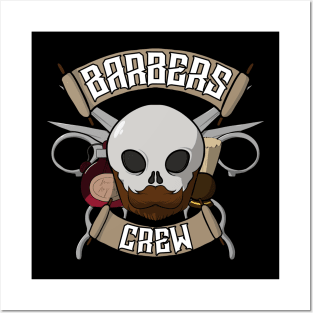 Barbers crew Jolly Roger pirate flag Posters and Art